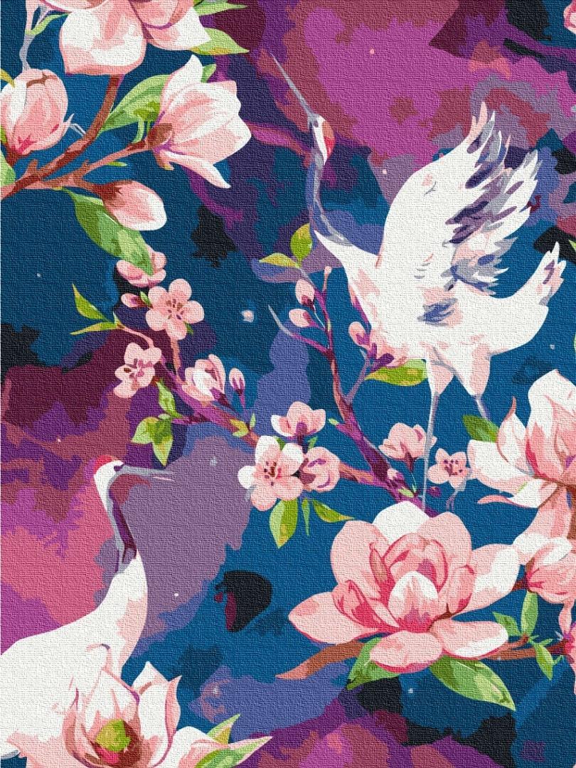 Картина по номерам BrushMe Песня журавля RBS1003 холст на подрамнике 30х40 см (1929300307)