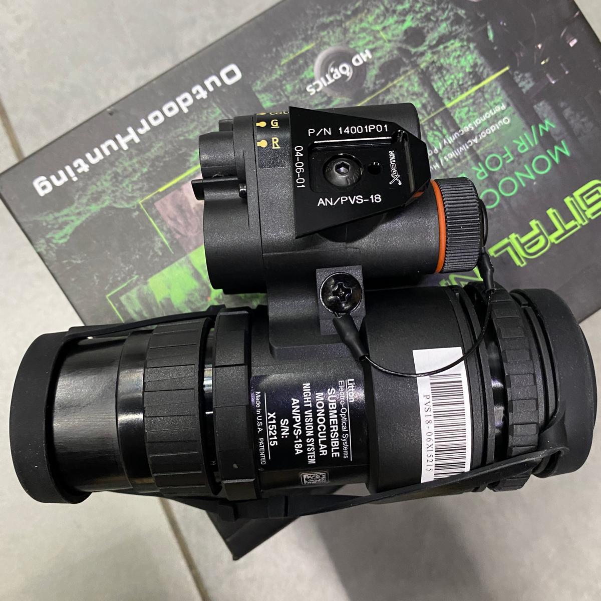 Монокуляр ночного видения цифровой Spina optics PVS-18 1х32 крепеж на шлем/подсумок (244738) - фото 7