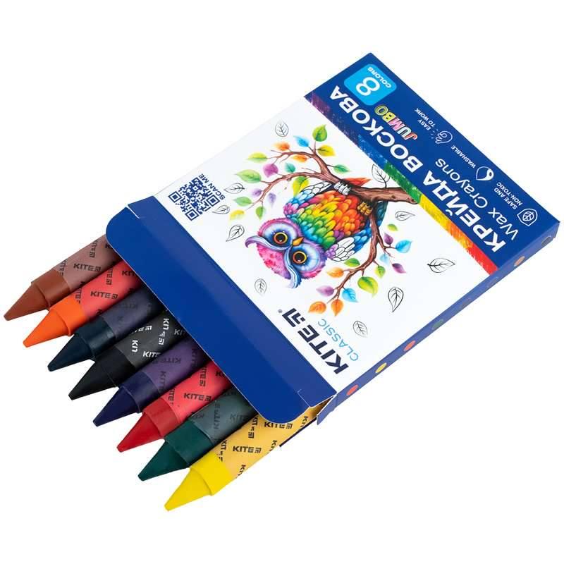 Мел KITE Classic восковой Jumbo 8 цветов (4063276186164 K-076 67630) - фото 3 Мел KITE Classic восковой Jumbo 8 цветов (4063276186164 K-076 67630) - фото 3