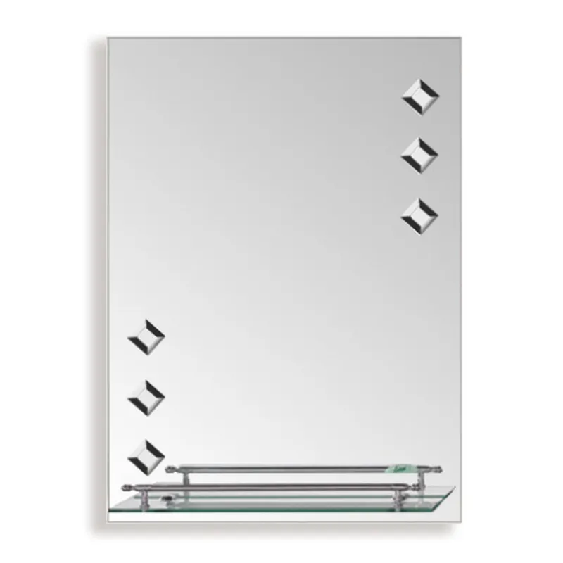 Дзеркало настінне Zerix SANSA MRZ04-450x600x100 прямокутне з полицею та декором (ZX5626)