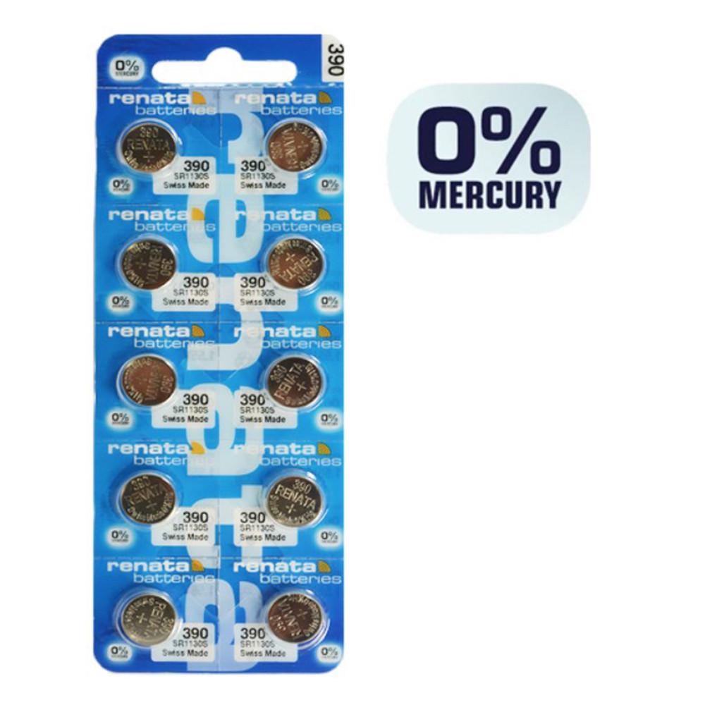 Батарейка часовая Renata 1 шт. R390 Silver Oxide (SR1130SW) - фото 2