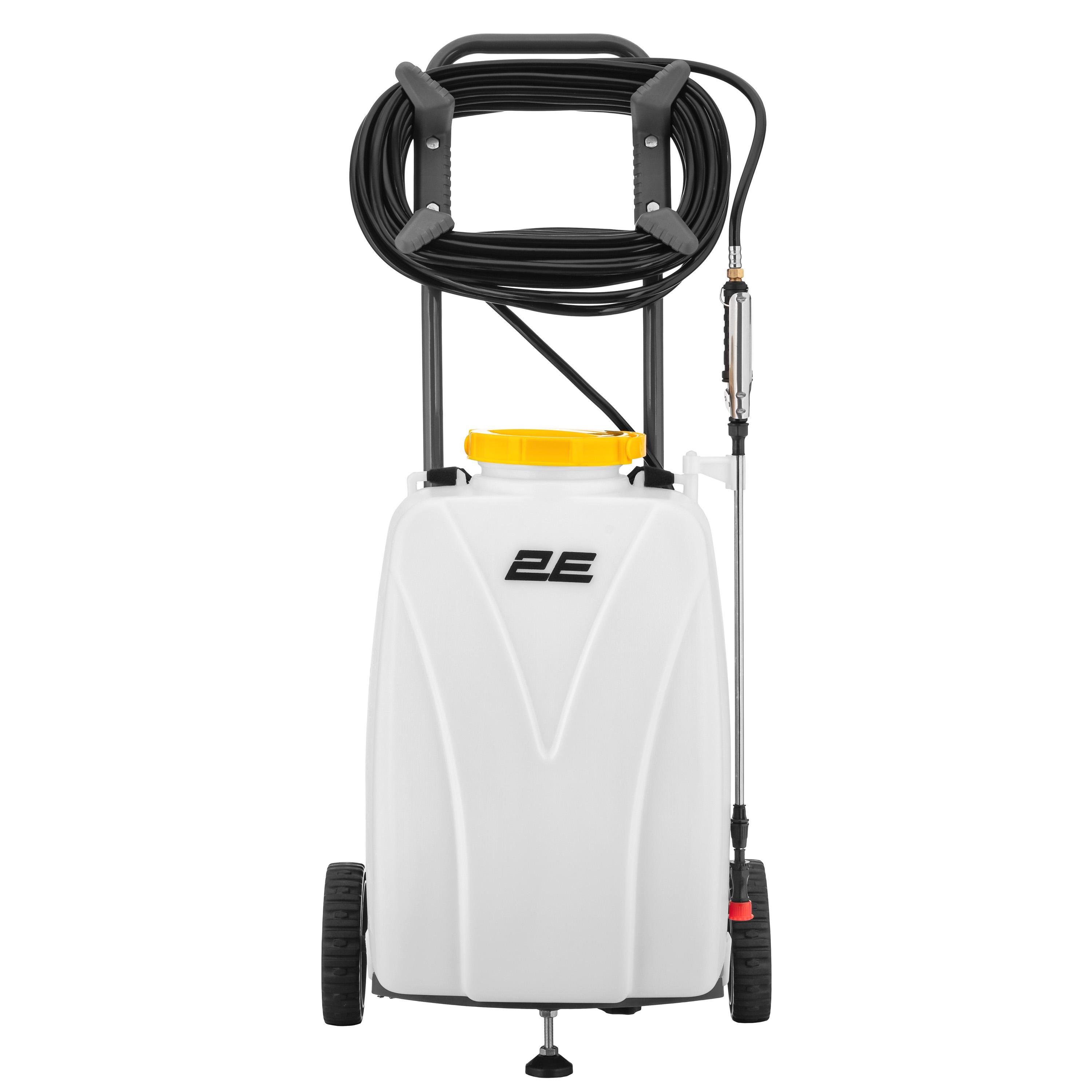 Садовий обприскувач на колесах 2E AquaSpray 40 л 40LR тиск до 7 бар акумулятор SLA 12 Ah (622432)