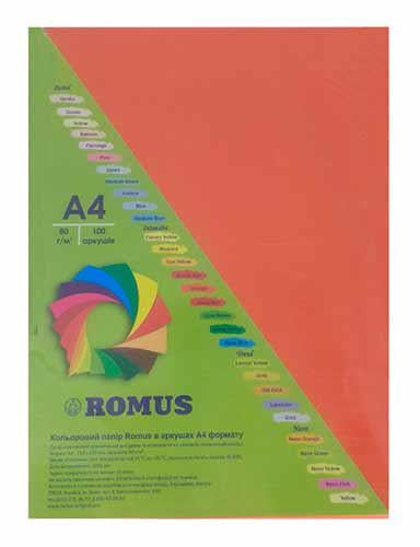 Папір кольоровий Romus A4 80 г/м2 100 аркушів Цегляно-червоний (R51130)