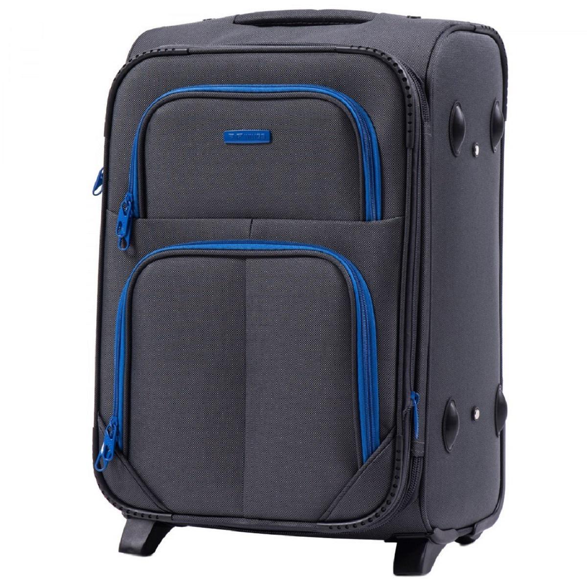 Валіза тканинна WINGS 214 мала 2 колеса Сірий (Vt00202)