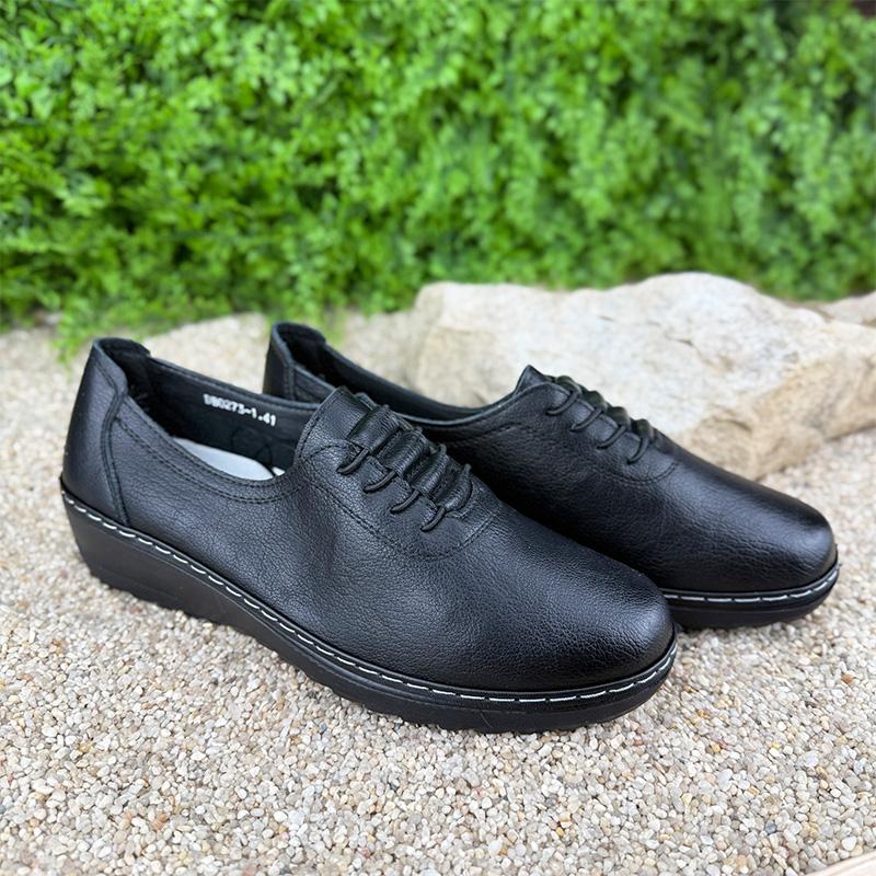 Мокасини жіночі шкіряні батали Е-002073-1 p. 41 26 см Чорний (114464845) - фото 3 Мокасини жіночі шкіряні батали Е-002073-1 p. 41 26 см Чорний (114464845) - фото 3