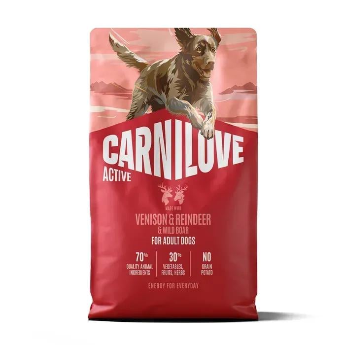 Корм сухий Carnilove Active Venison & Reindeer & Wild Boar Active Adults для активних собак оленина та дикий кабан 4 кг (173686)
