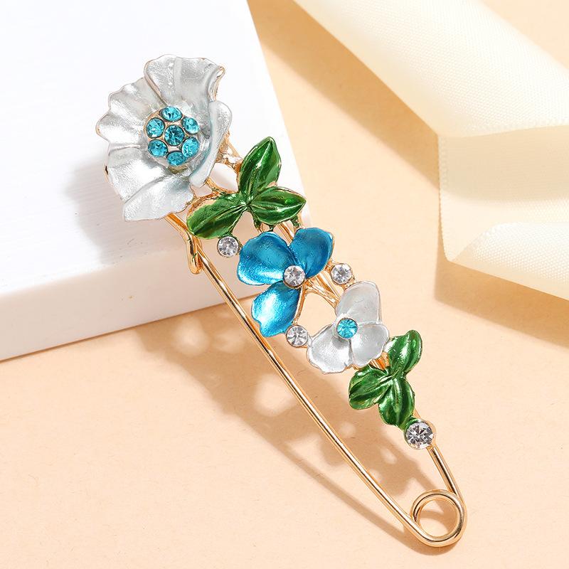 Брошь Булавка з квітами 80x20 мм (494693367)