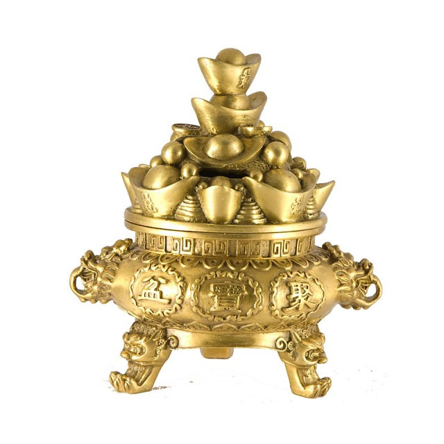 Чаша богатства с крышкой 17х12 см Золотой (5943) Чаша богатства с крышкой 17х12 см Золотой (5943)