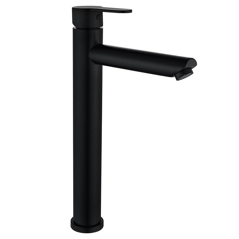 Змішувач для умивальника Zerix DAX-001-A-HIGH BLACK SUS304 Чорний (ZX4810)