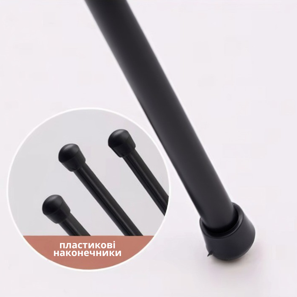 Мольберт для картин на треноге для рисования металлический разборный на 5 секций 160х120 см Черный - фото 3