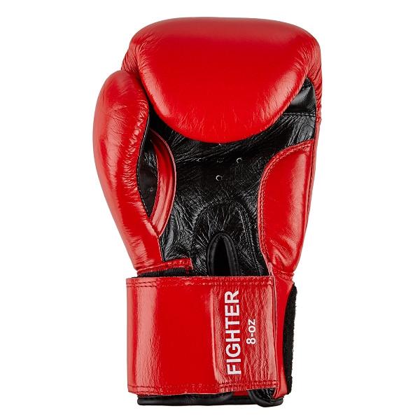 Перчатки боксерские Benlee FIGHTER 12oz кожа Красно-черный - фото 2