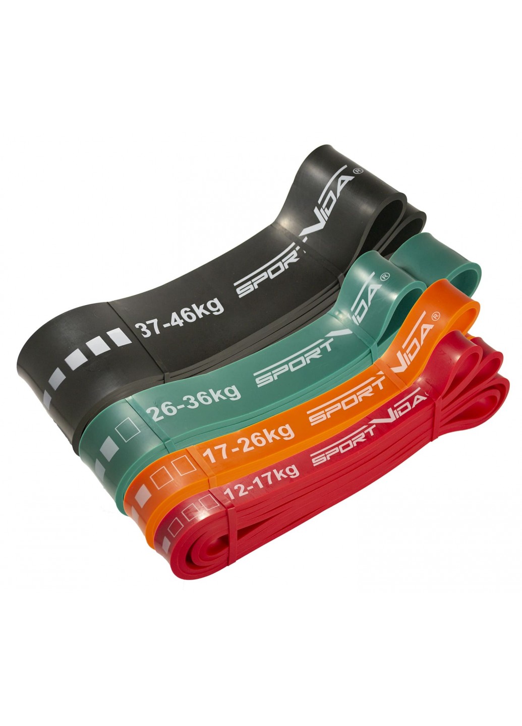 Набор резинок для фитнеса SportVida Power Band 12-46 кг 4 шт. (SV-HK0190-4)