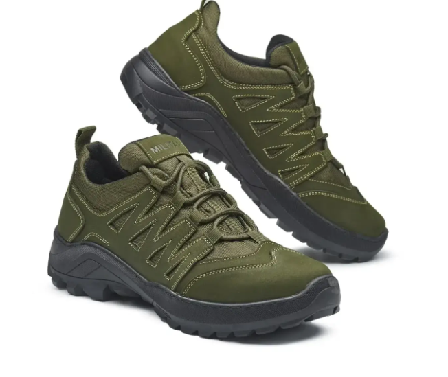 Кросівки чоловічі демісезонні натуральний нубук р. 41 Хакі