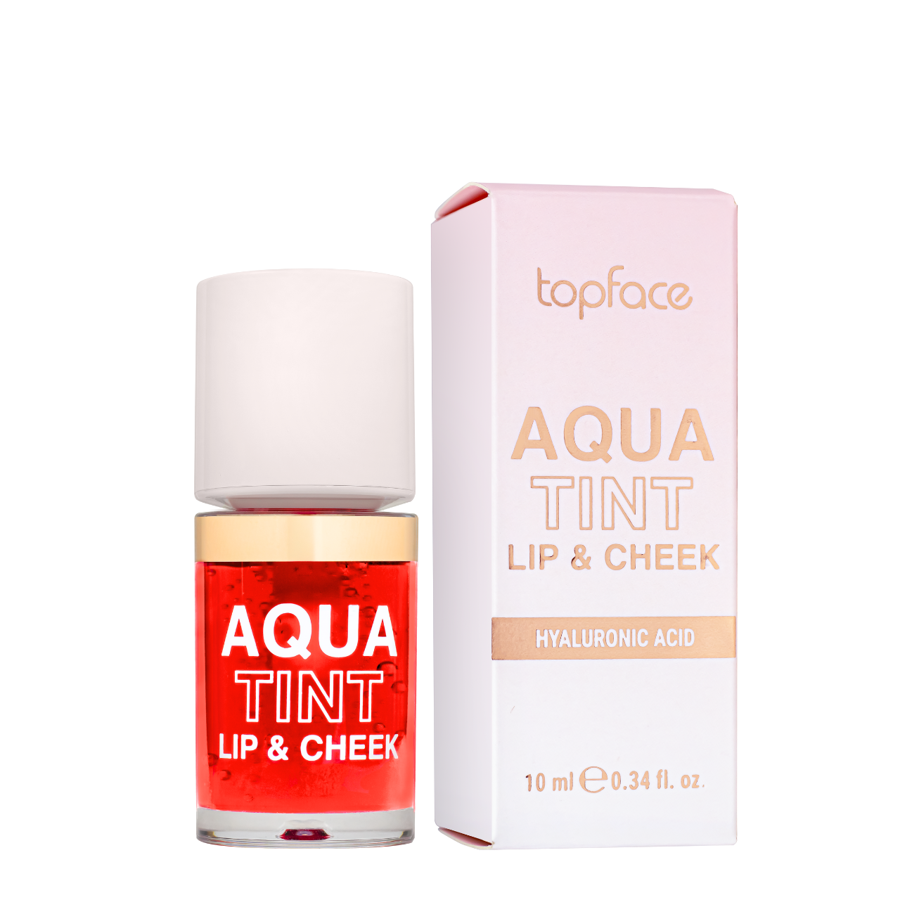 Помада тинт для губ та щік Рідка topface Aqua Tint Lip & Cheek на водній основі 10 мл РТ215 03 Red Berry Jam Кораловий