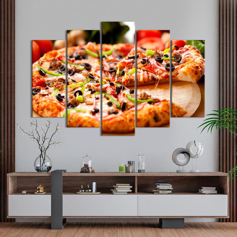Настенний декор Итальянская пицца с маслинами 187x119 см (A420-5)