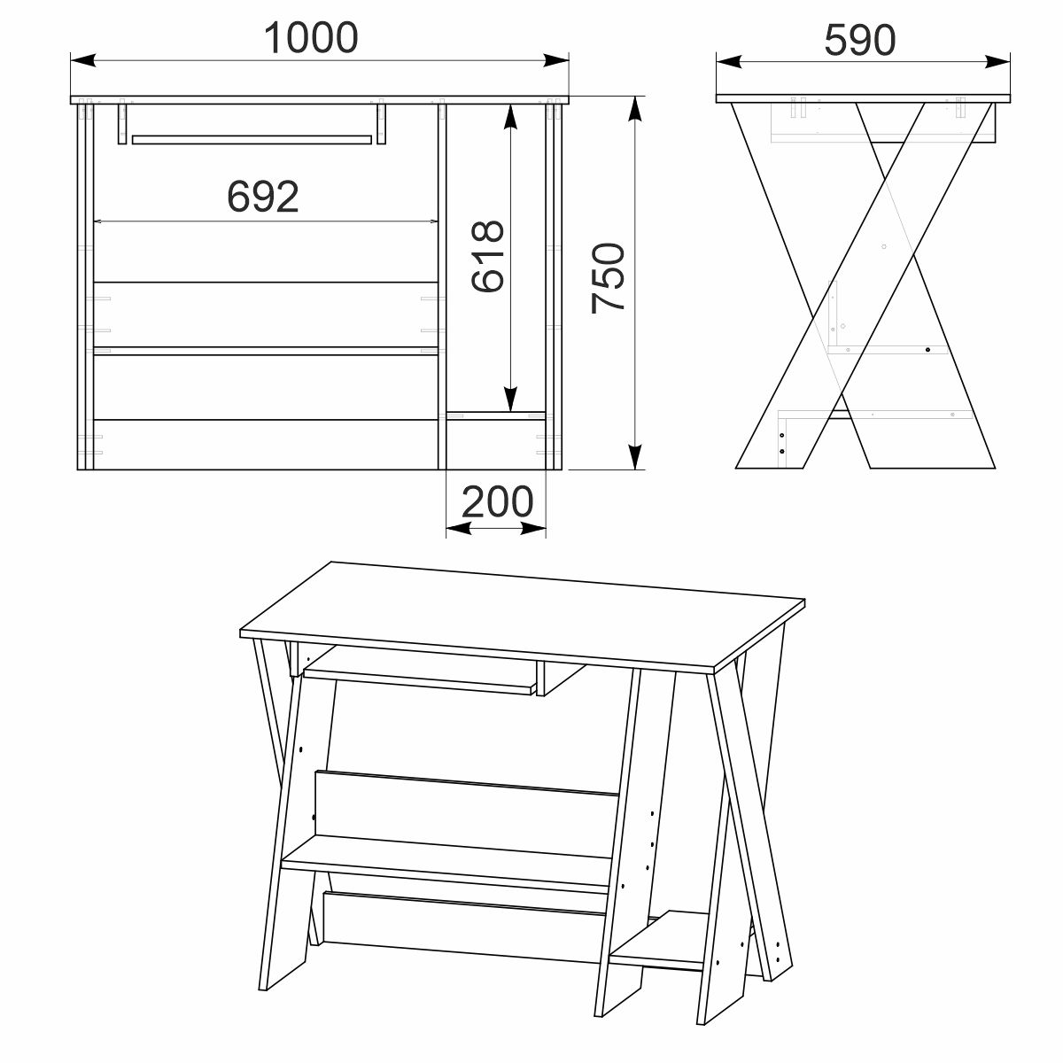 Стіл комп'ютерний Компаніт СКМ-4 Німфея альба 100х59х75 см (60a39743eee24234ff3e3a64) - фото 2 Стіл комп'ютерний Компаніт СКМ-4 Німфея альба 100х59х75 см (60a39743eee24234ff3e3a64) - фото 2