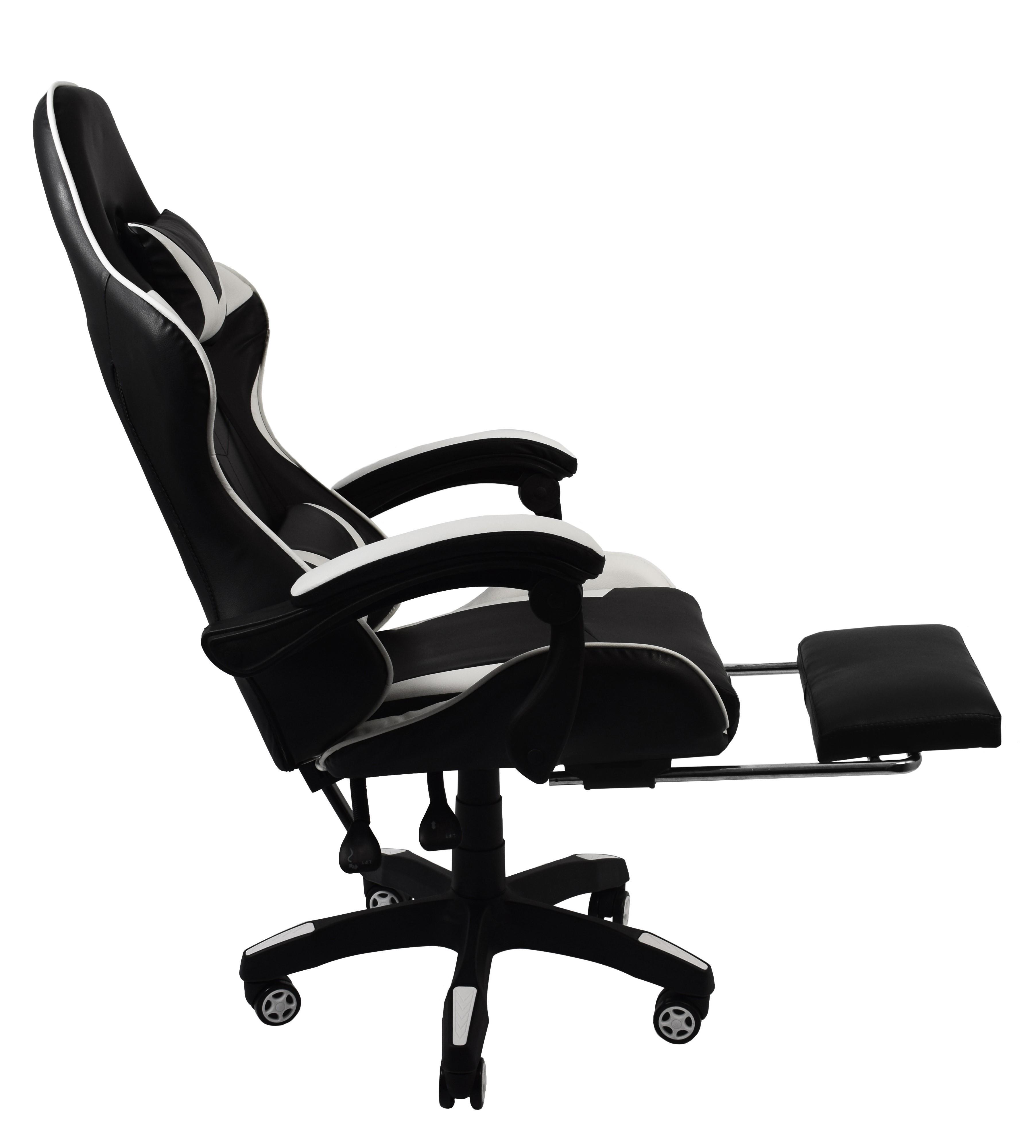 Крісло офісне комп'ютерне Bonro B-810 з підставкою для ніг Білий (3547)