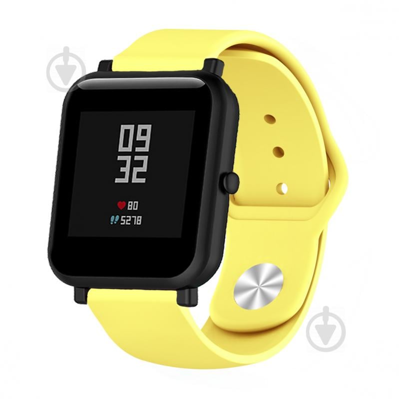 Ремешок BeWatch силиконовый для Xiaomi Amazfit BIP Желтый (1010320)