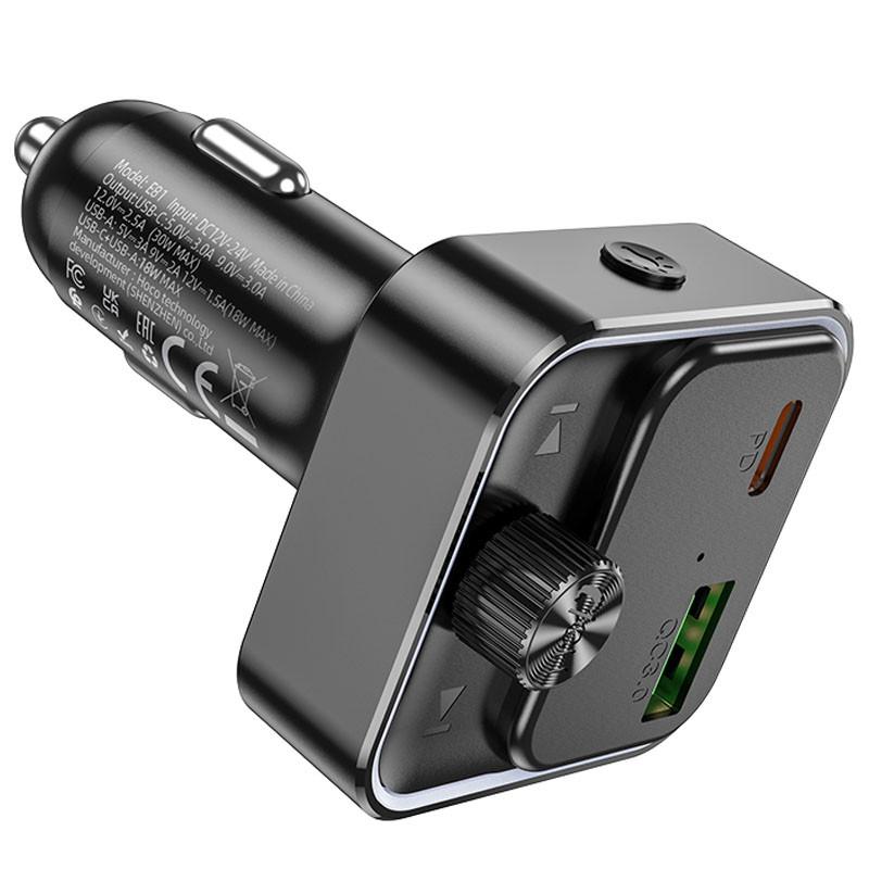 FM-модулятор Hoco E81 Fantasy PD30W+QC3,0 Black (00000067606_1) - фото 5