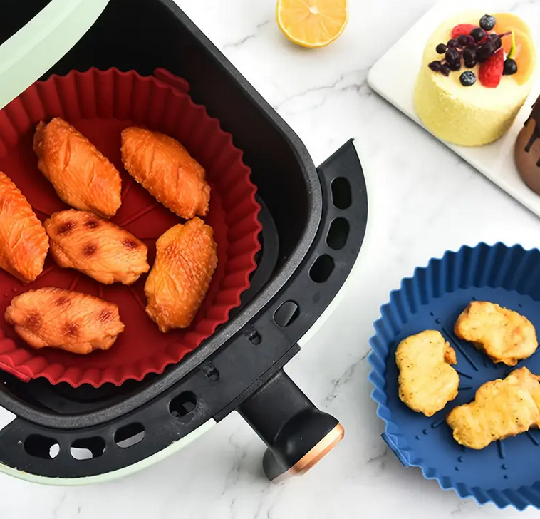 Форма силіконова для аерогрилів та аерофритюрниць Червоний (Q-231-R) - фото 4 Форма силіконова для аерогрилів та аерофритюрниць Червоний (Q-231-R) - фото 4