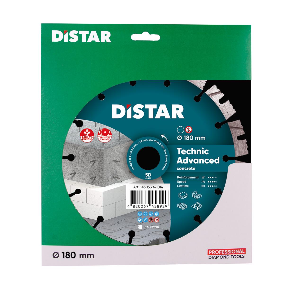 Диск алмазний сегментний Distar Technic Advanced 180x12x22,23 (14315347014) - фото 2