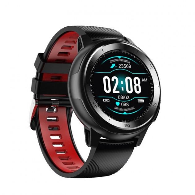 Смарт-годинник DT68 з тонометром і ЕКГ Чорно-червоний - фото 3