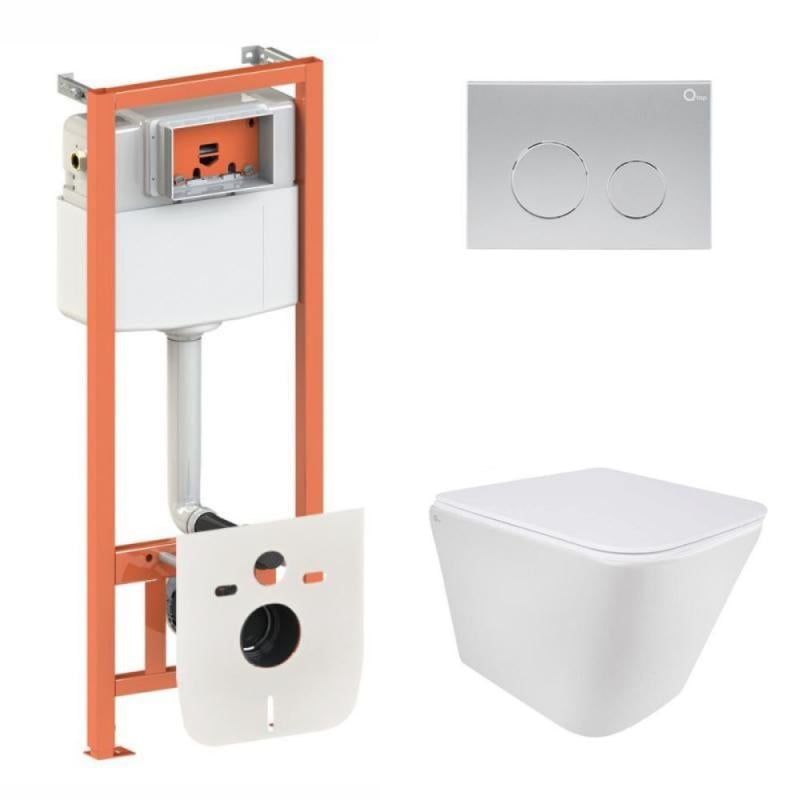 Комплект інсталяції Q-tap Tern Ultra Quiet QT1733052EUQW/Nest QT0133M425/QT0111M11111SAT Satin (FRRS00051283)