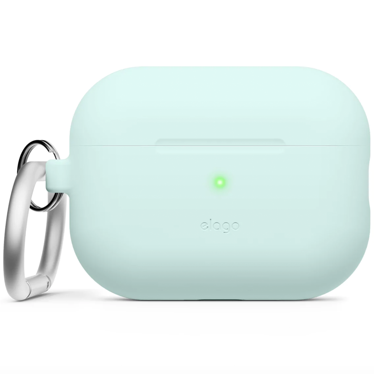 Чехол для наушников с карабином Elago Silicone Hang Case for Airpods Pro 2nd Gen, Mint (EAPP2SC-HANG-MT)