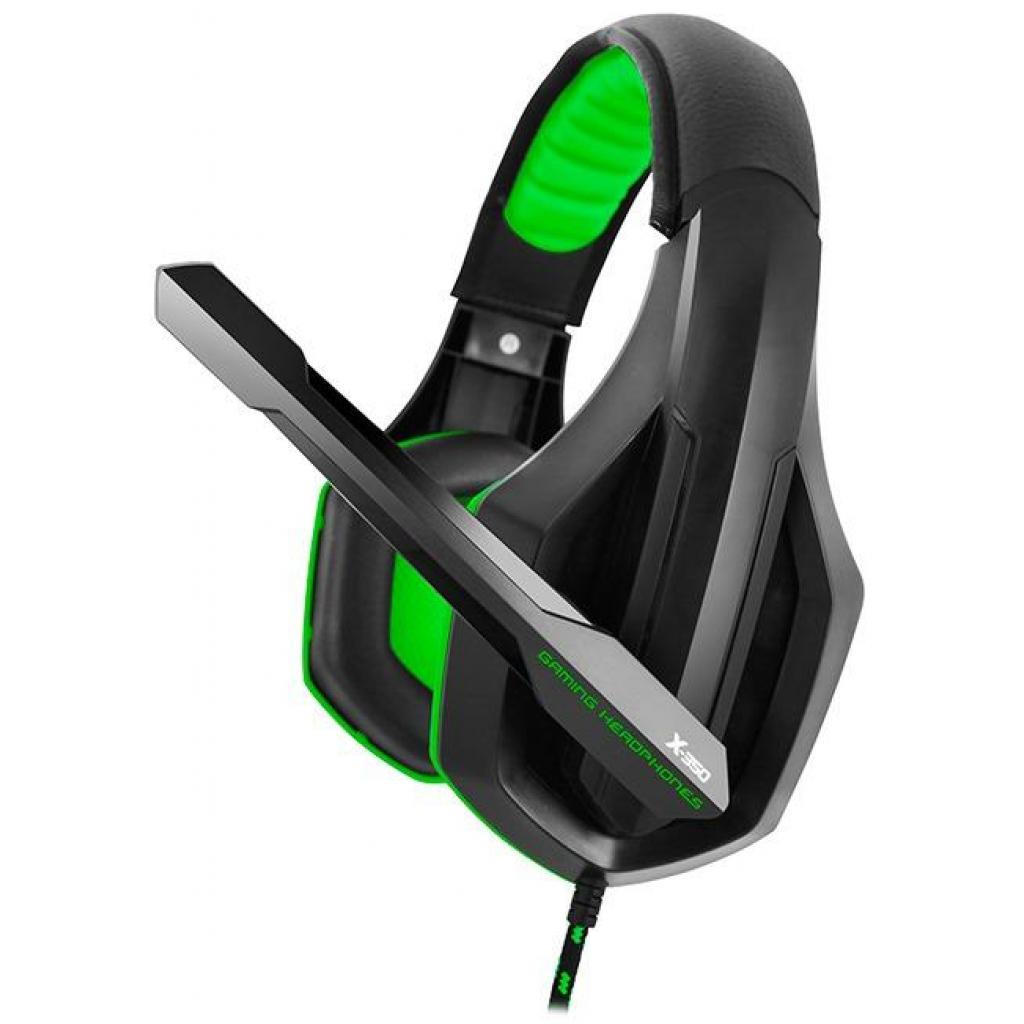 Наушники игровые GEMIX X-350 с микрофоном Black/Green (10302)