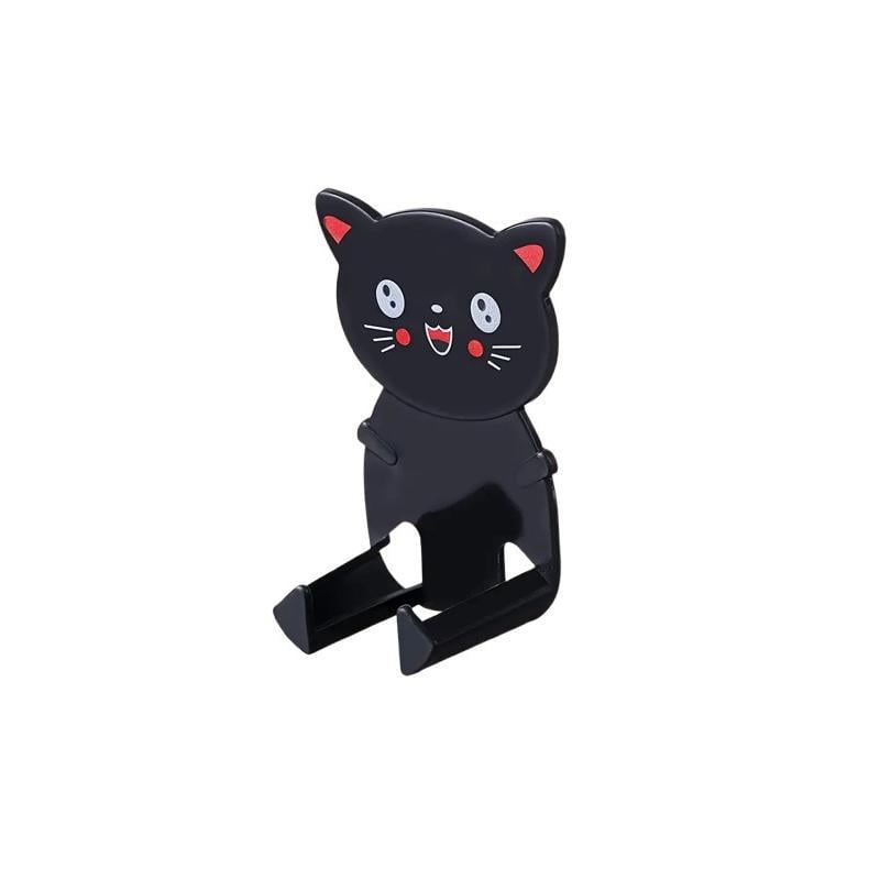 Самоклеющийся крючок настенный Котик Черный (2537339505)