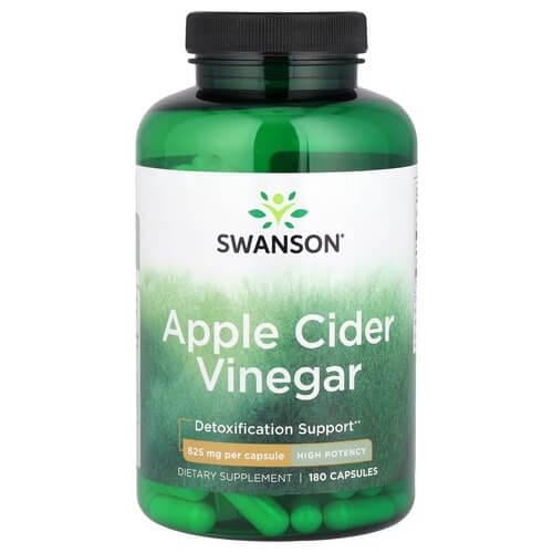 Яблочный уксус Apple Cider Vinegar Swanson 625 мг 180 капс. (SWU292)