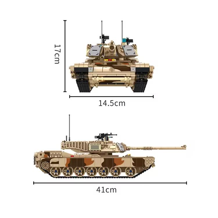 Конструктор детский игровой военный танк M1A2 Abrams 1630 деталей - фото 2 Конструктор детский игровой военный танк M1A2 Abrams 1630 деталей - фото 2