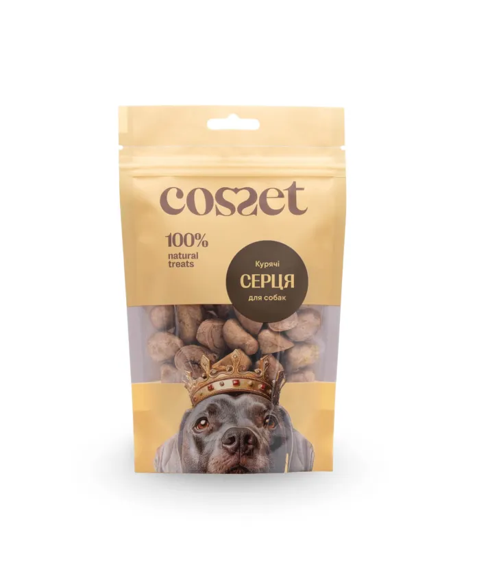 Серця курячі для собак Cosset ліофілізовані (001006)