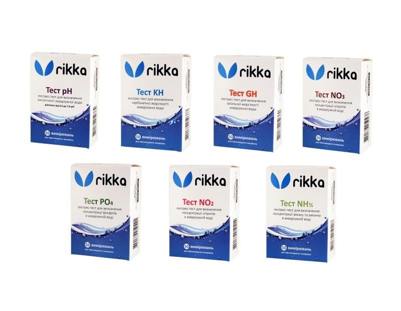 Лабораторія Rikka Maxi рН GH KH NO3 PO4 NO2 NH3/4 (RikkaрНGHKHNO3PO4NO2NH34)