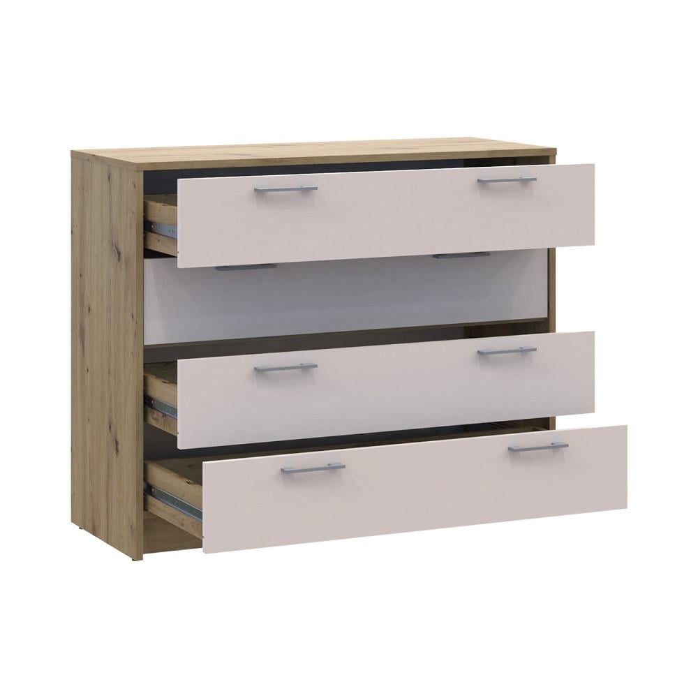 Комод Doros Ронди DRS-011782 4 ящика 100х40х82 см Дуб Артизан/Кашемир (41516187) - фото 5 Комод Doros Ронди DRS-011782 4 ящика 100х40х82 см Дуб Артизан/Кашемир (41516187) - фото 5