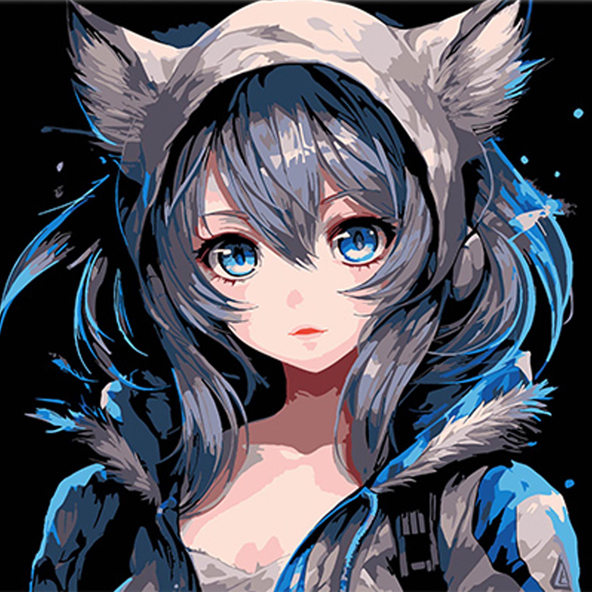 Картина по номерам Strateg Премиум Мир аниме девочки на черном фоне 30x30 см (SH3030-2)