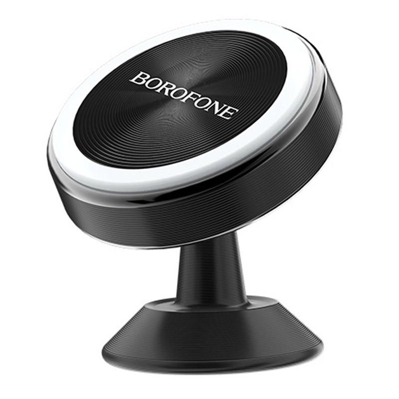 Автомобільний тримач для смартфонів Borofone BH5 Platinum metal магнітний Black Автомобільний тримач для смартфонів Borofone BH5 Platinum metal магнітний Black