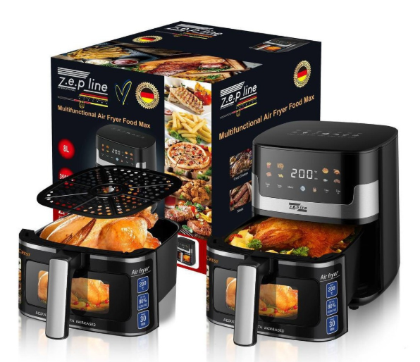 Аерогриль сенсорний Zepline з таймером 8 л 3500 Вт - фото 10 Аерогриль сенсорний Zepline з таймером 8 л 3500 Вт - фото 10