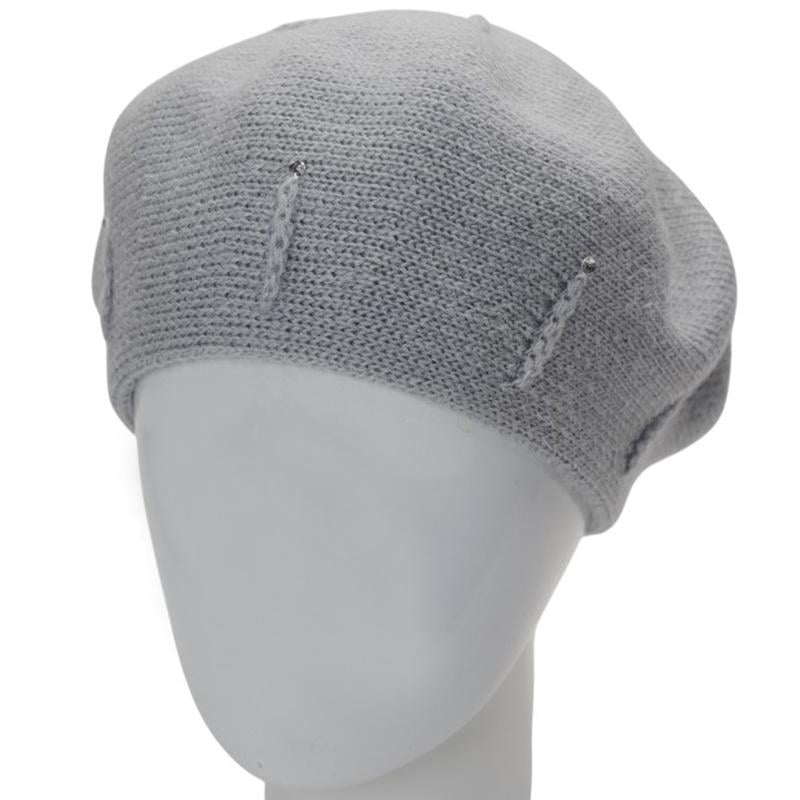 Берет жіночий Lirus Тіна з візерунком та стразами one size Сіро-блакитний (281880) - фото 1 Берет жіночий Lirus Тіна з візерунком та стразами one size Сіро-блакитний (281880) - фото 1