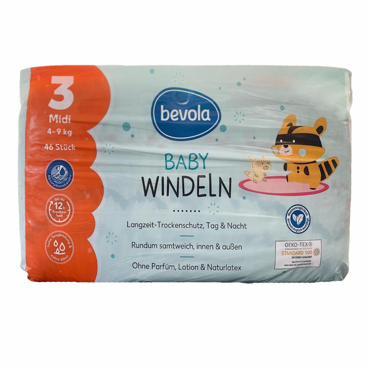 Підгузки Bevola Baby 3 Midi 4-9 кг 46 шт. (2563995537)