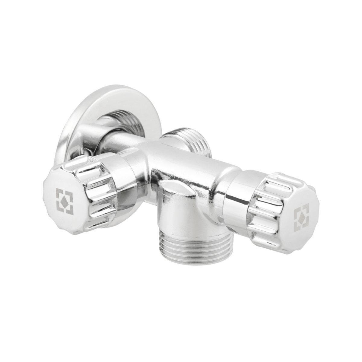 Кран приборный вентильный Raftec VBE010102 1/2х1/2x3/4" Silver (SW-99907)