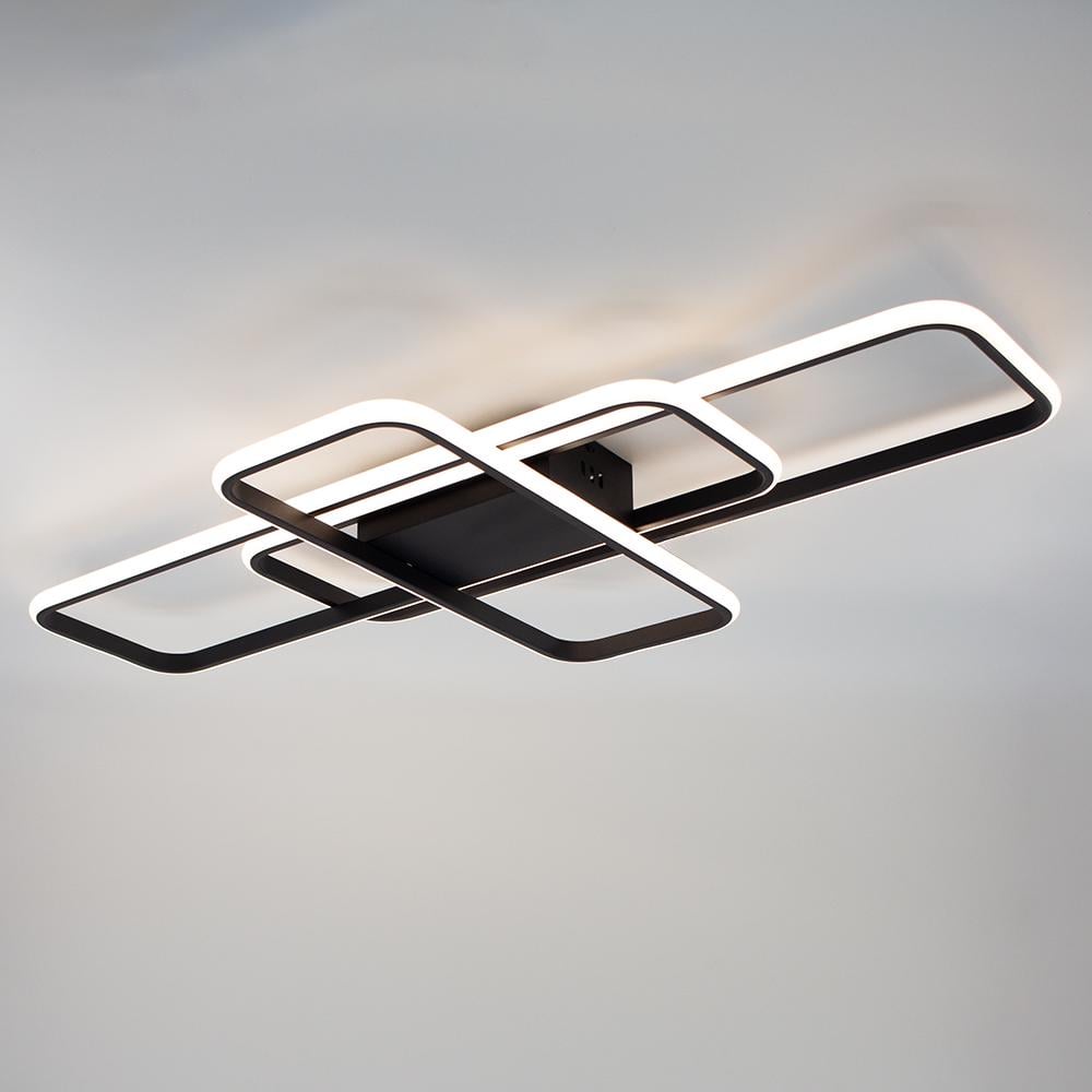 Люстра светодиодная смарт SVEN 3SQ 105 Вт 908x508x80 мм Черно-белый (10570)