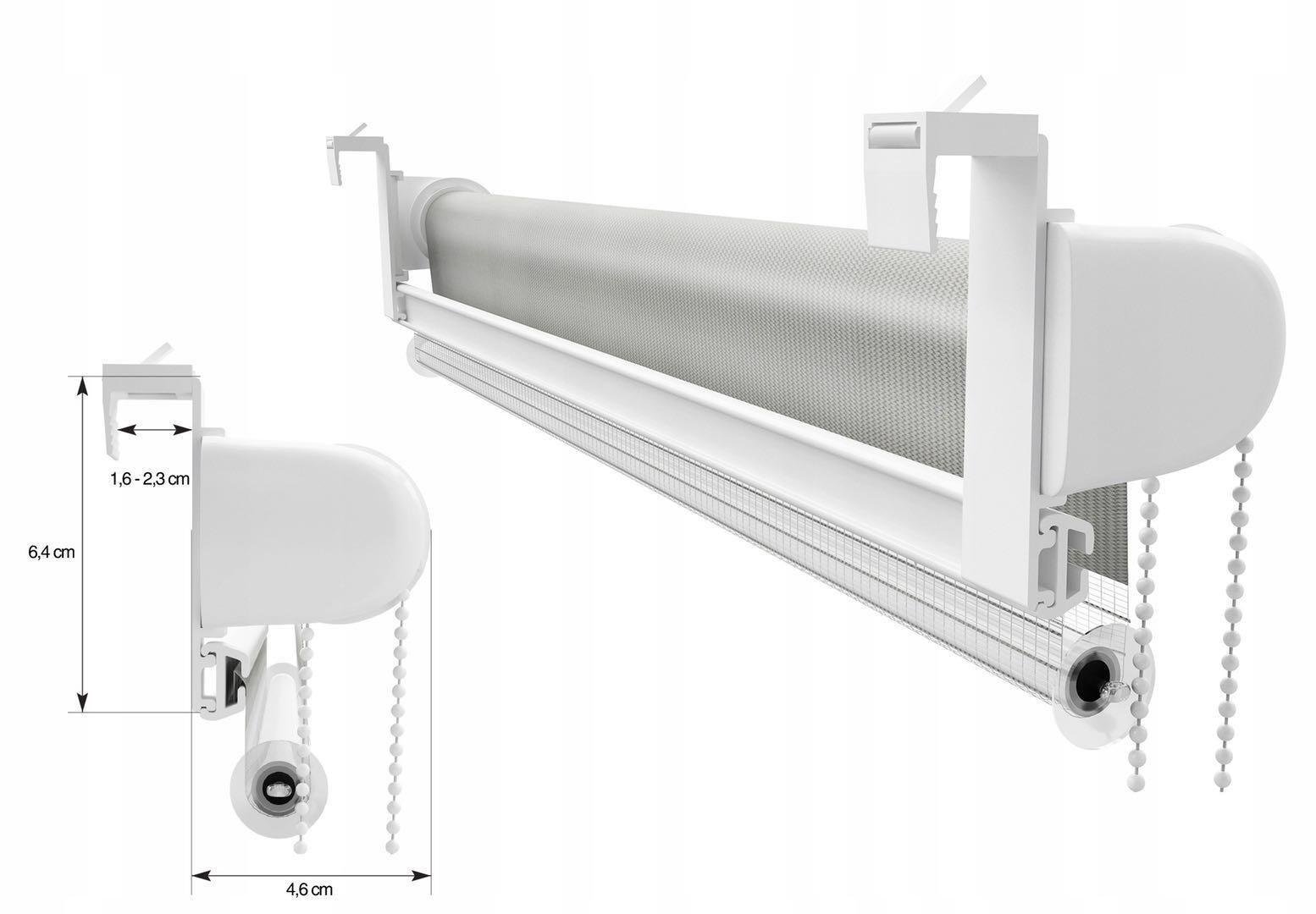 Ролета день-ночь TyulPan с нижним фиксатором 45x170 см Белый (24320666) - фото 13