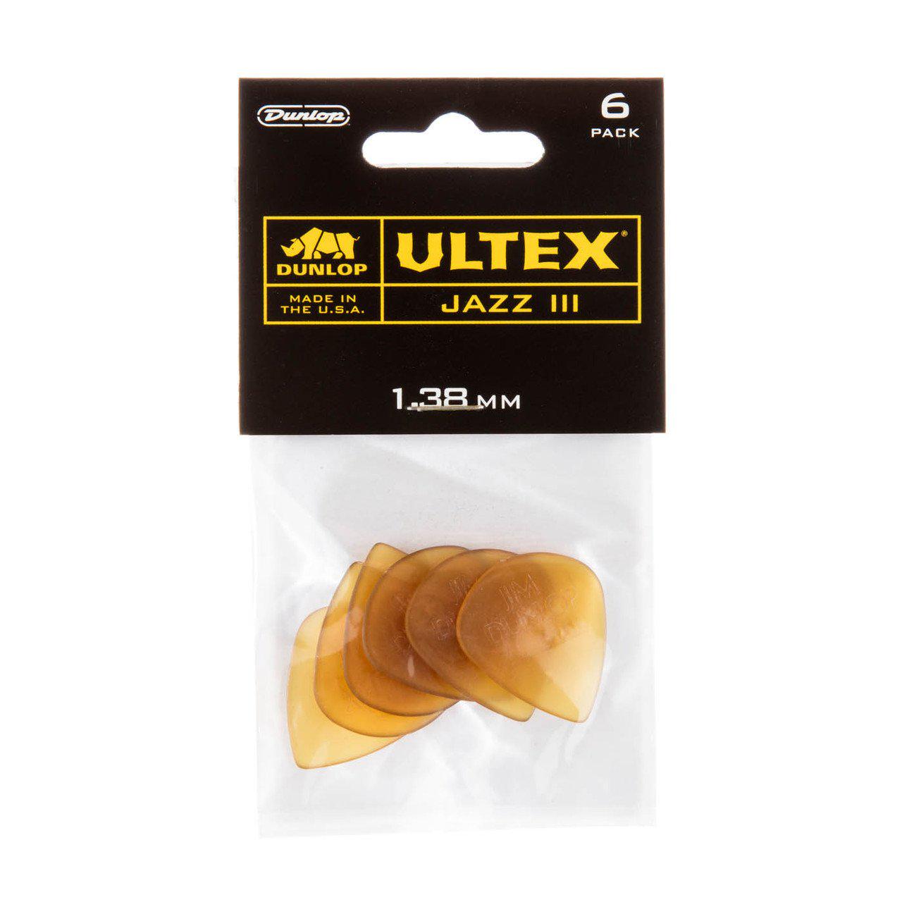 Медиатор Dunlop 427P1.38 Ultex Jazz III 1,38 мм 6 шт. (125936) - фото 4