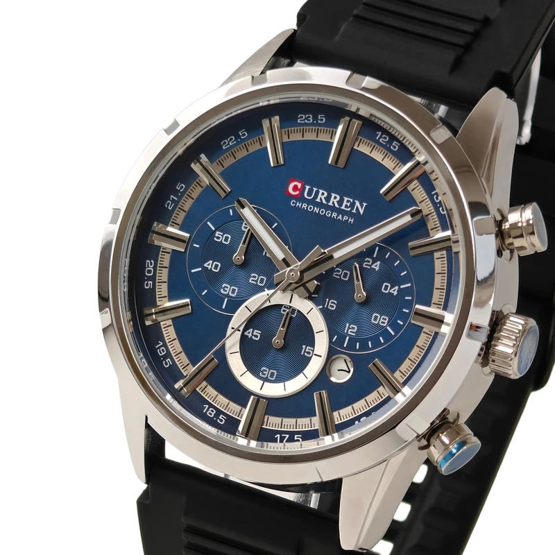 Годинник чоловічий Curren Flag Rubber Strap 2 ремінці (24939)