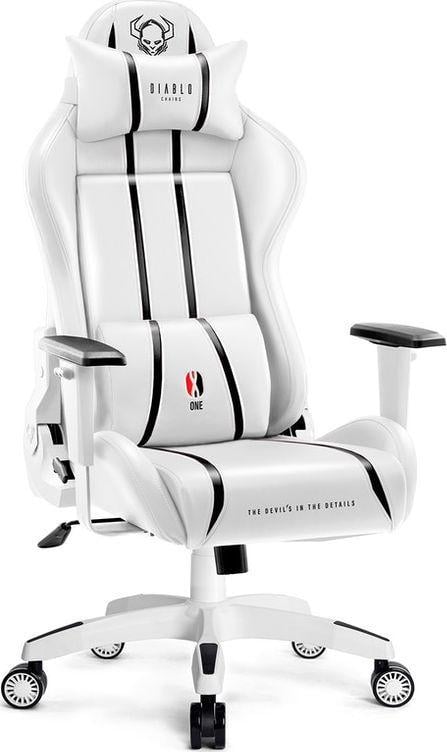 Крісло комп'ютерне для геймера Diablo Chairs X-One 2.0 Normal Size White (346101)