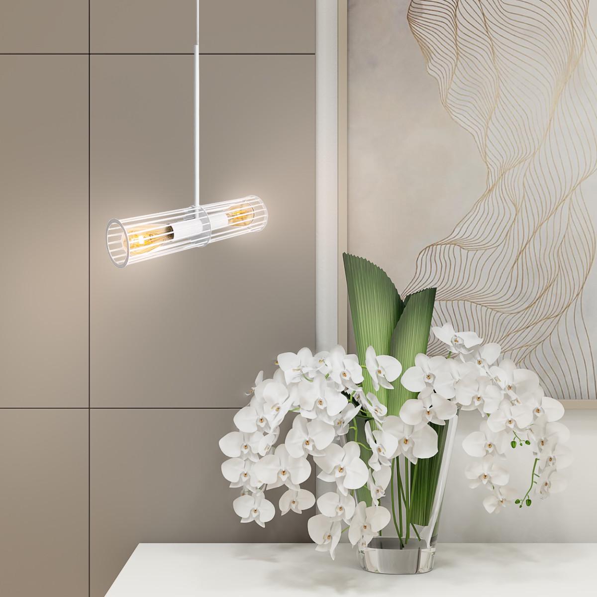 Светильник подвесной MSK ELECTRIC Malta в лофт стиле под две лампы Е27 Белый (NL 1041 WH) - фото 2 Светильник подвесной MSK ELECTRIC Malta в лофт стиле под две лампы Е27 Белый (NL 1041 WH) - фото 2