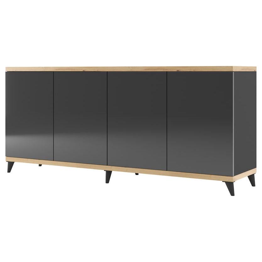 Тумба под ТВ Світ Меблів Тревизо 8 2006х480х876 мм Дуб артизан/Антрацит (42090) Тумба под ТВ Світ Меблів Тревизо 8 2006х480х876 мм Дуб артизан/Антрацит (42090)