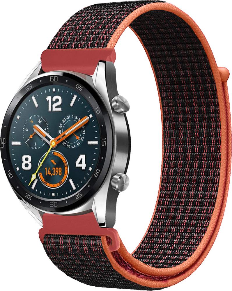 Ремешок нейлоновый Sport Loop для Huawei Watch GT Black/Red (16391-44)