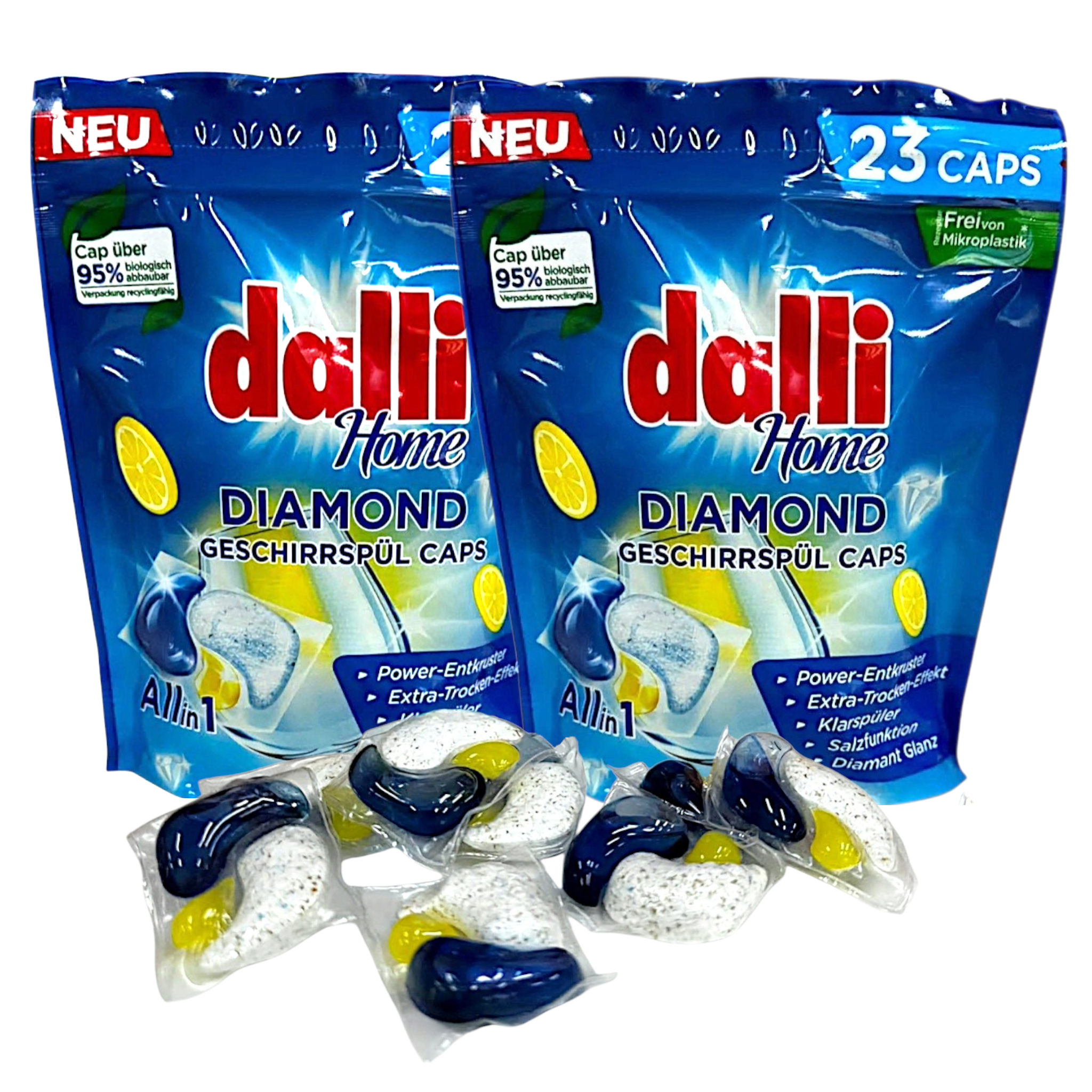 Набор капсул для посудомоечной машины Dalli Home Diamond All 1 23 шт./2 уп. (03119-2)